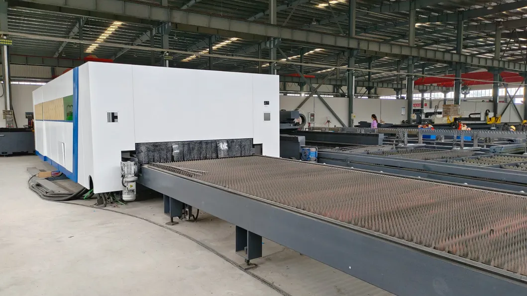 AC380V/50Hz/60Hz Power Supply Exchange Table Laser Cutting Machine With Enclosed Protective Cover 3000W Laser Power 3